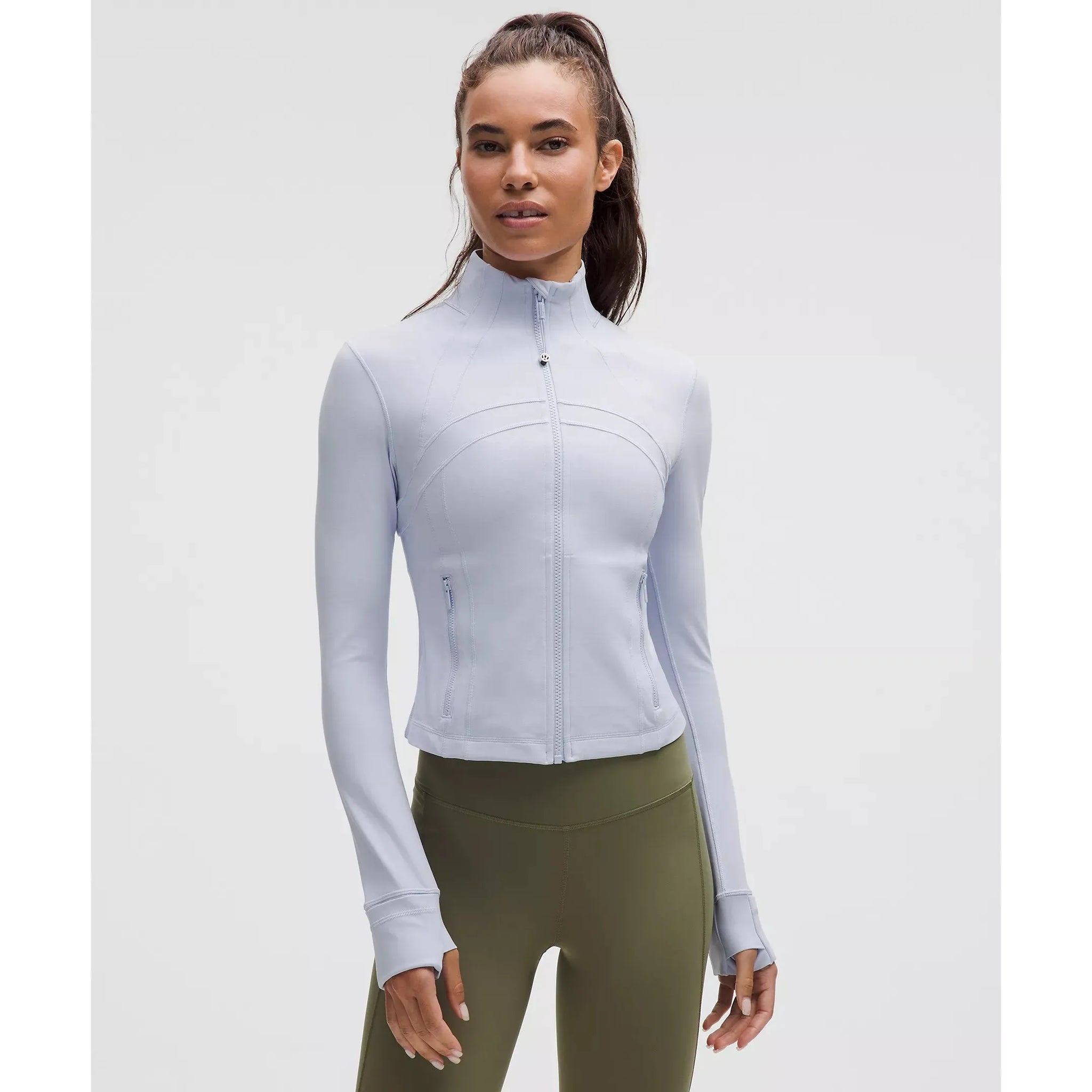Lululemon Women's Define Cropped Jacket Nulu in Serene Blue