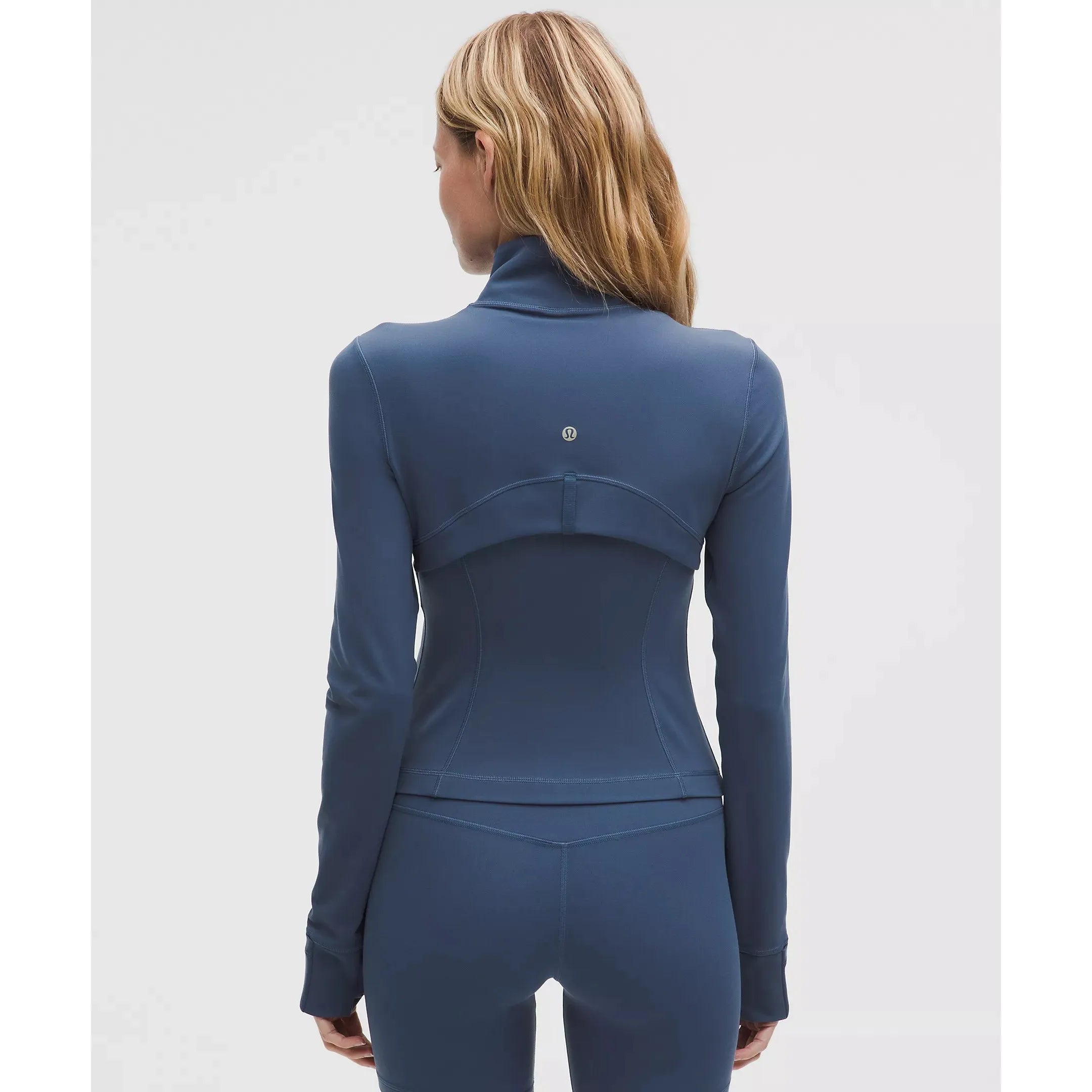 Lululemon Women's Define Cropped Jacket Nulu | Blue Twill/Gold/Gold