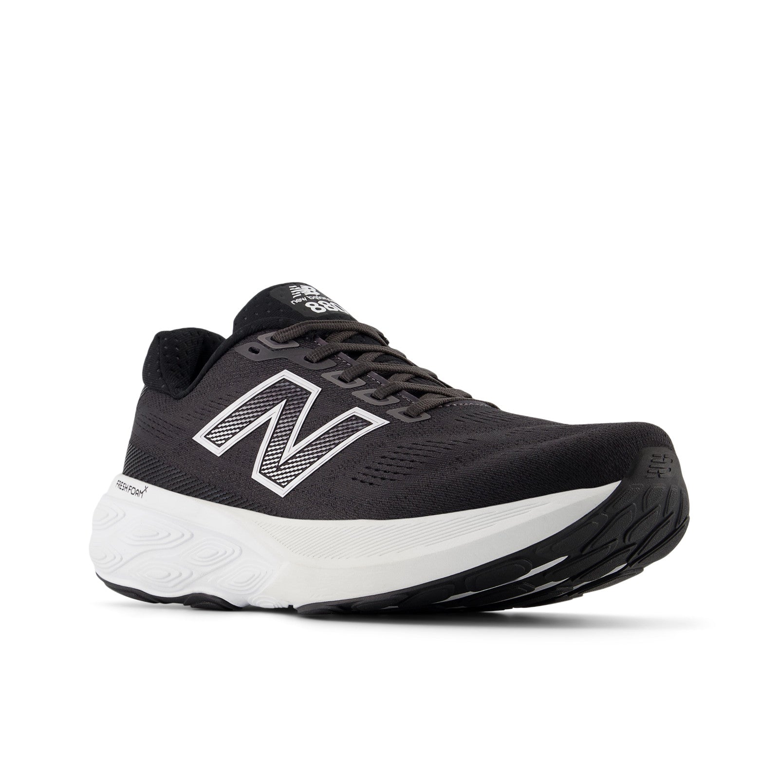New Balance Men's Fresh Foam X 880v15 in Black with NB 103 White and Reflection