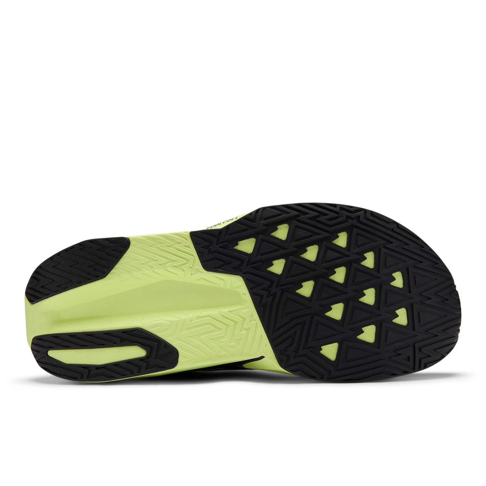 New Balance Men's FuelCell Rebel v5 in Alkaline Green with Boysenberry and Dark Silver Metallic