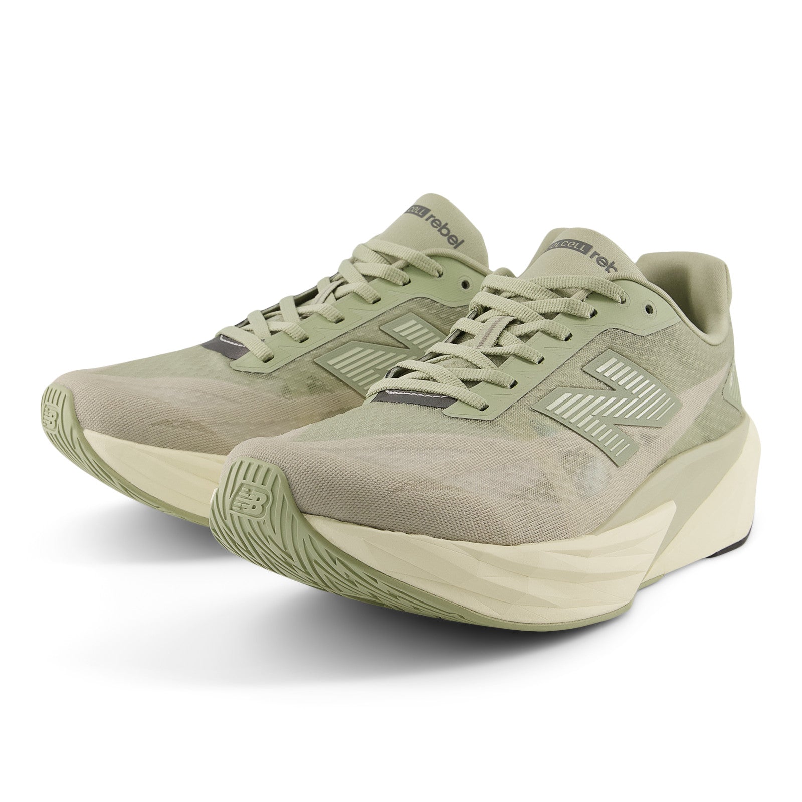 New Balance Men's FuelCell Rebel v5 in Olivine with Shipyard