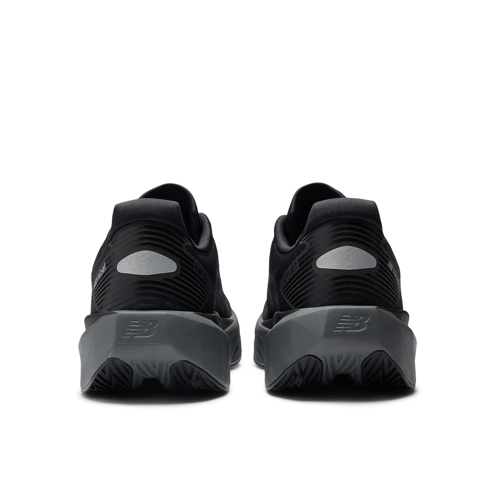 New Balance Men's FuelCell Rebel v5 in Black with Castlerock and Silver Metallic