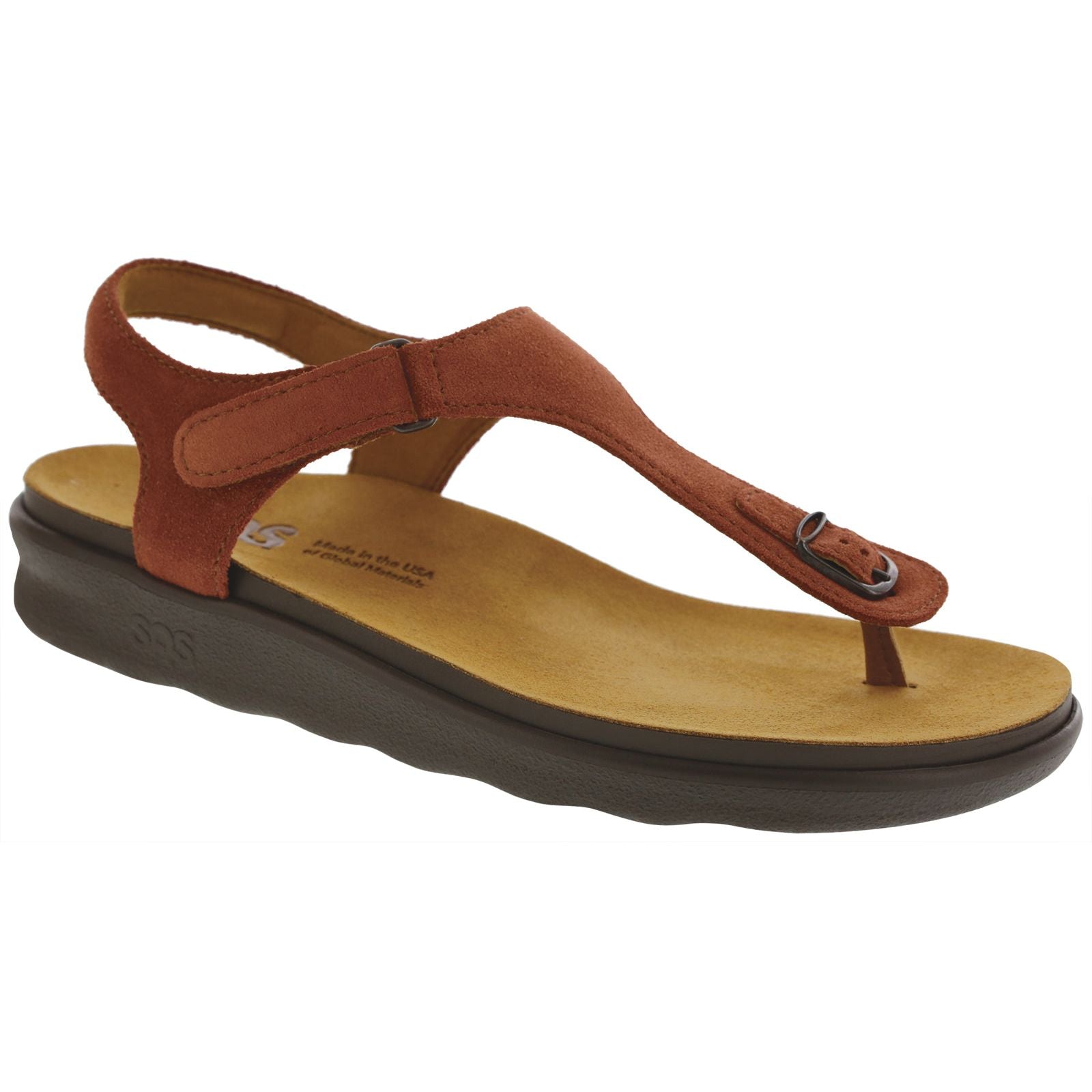 SAS Women's Marina T-Strap Sandal in Rust