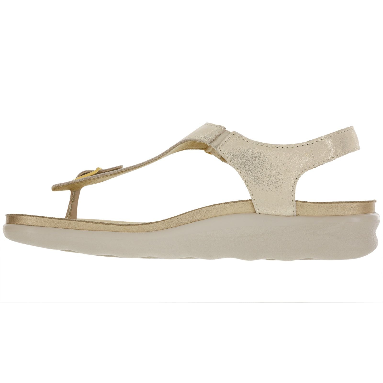 SAS Women's Marina T-Strap Sandal in Soft Gold