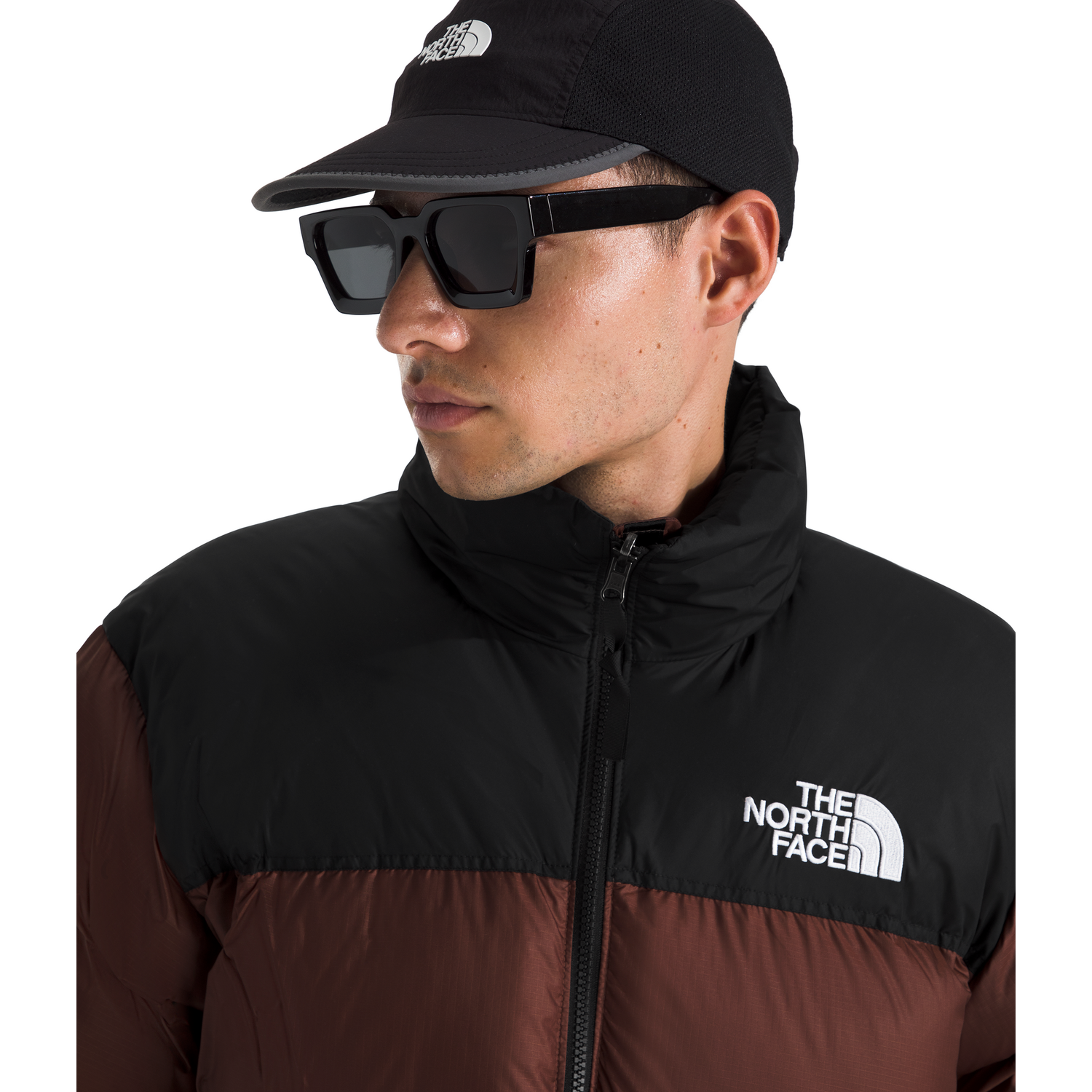The North Face Men’s 1996 Retro Nuptse Jacket in Ember Soil/TNF Black