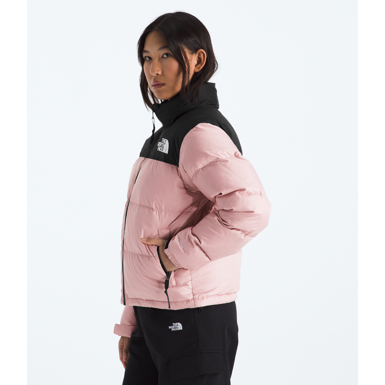 The North Face Women’s 1996 Retro Nuptse Jacket in Metal Pink/TNF Black