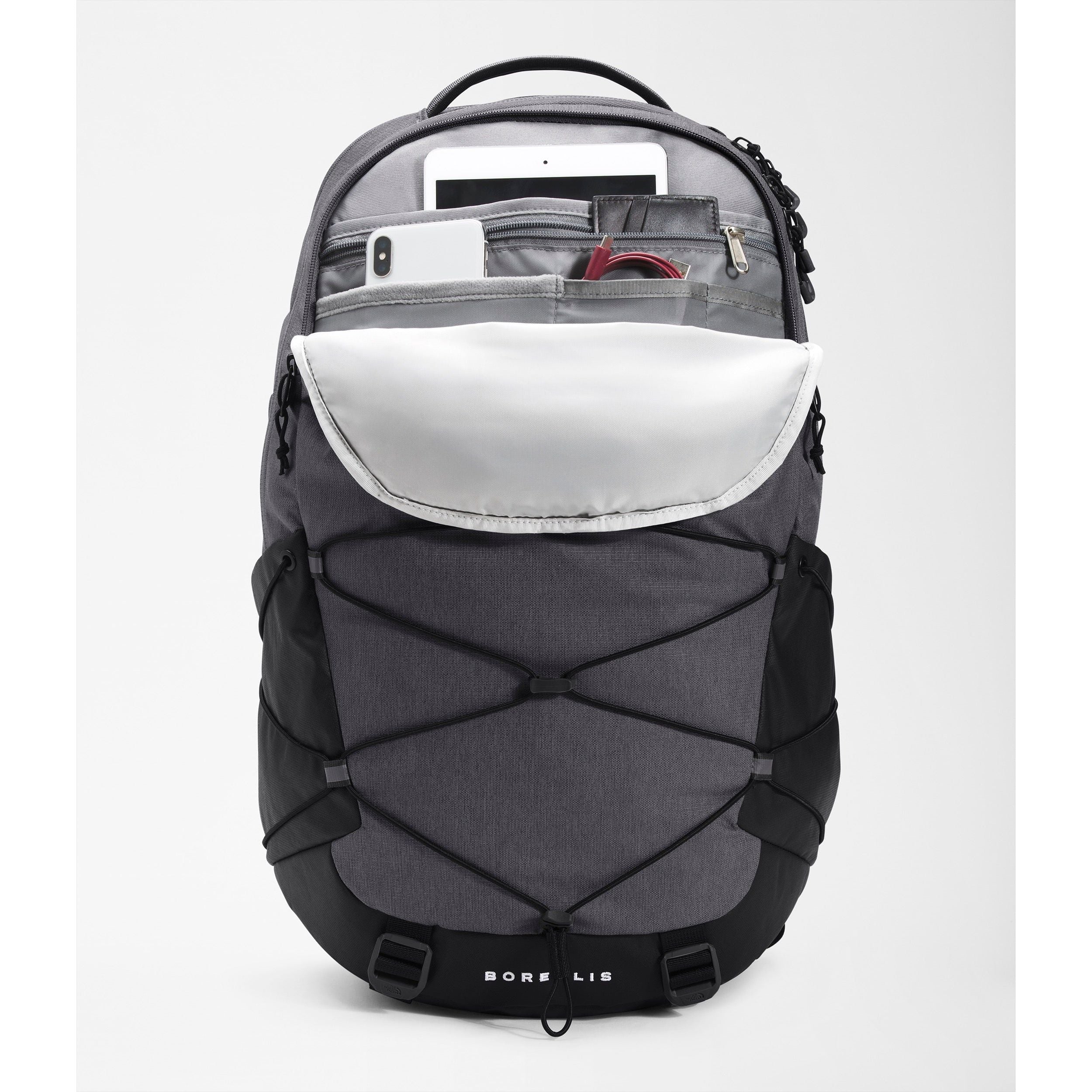 The North Face Borealis Backpack in Asphalt Grey Light Heather/TNF Black Accessories