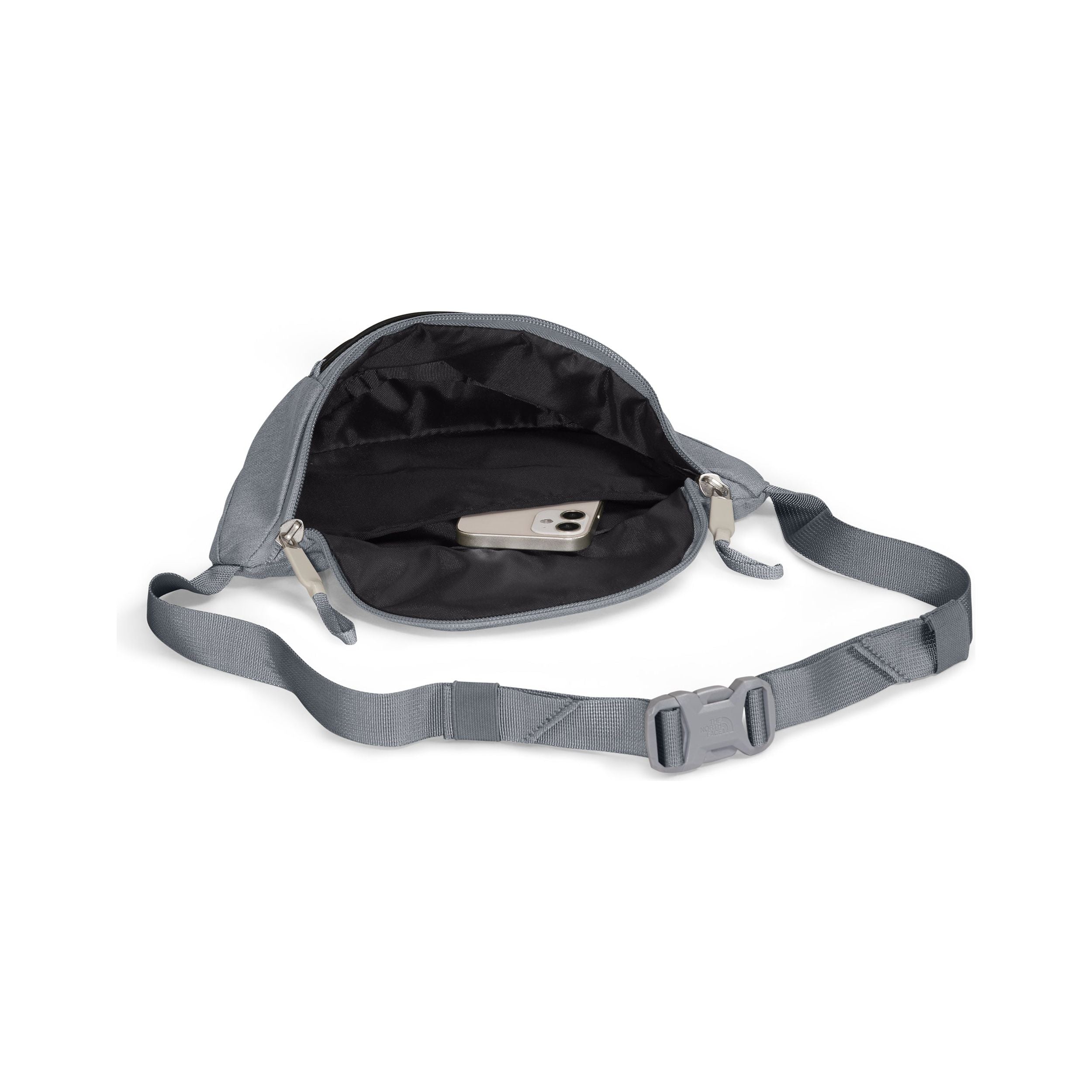 The North Face Jester Lumbar in Mid Grey Dark Heather Black Accessories