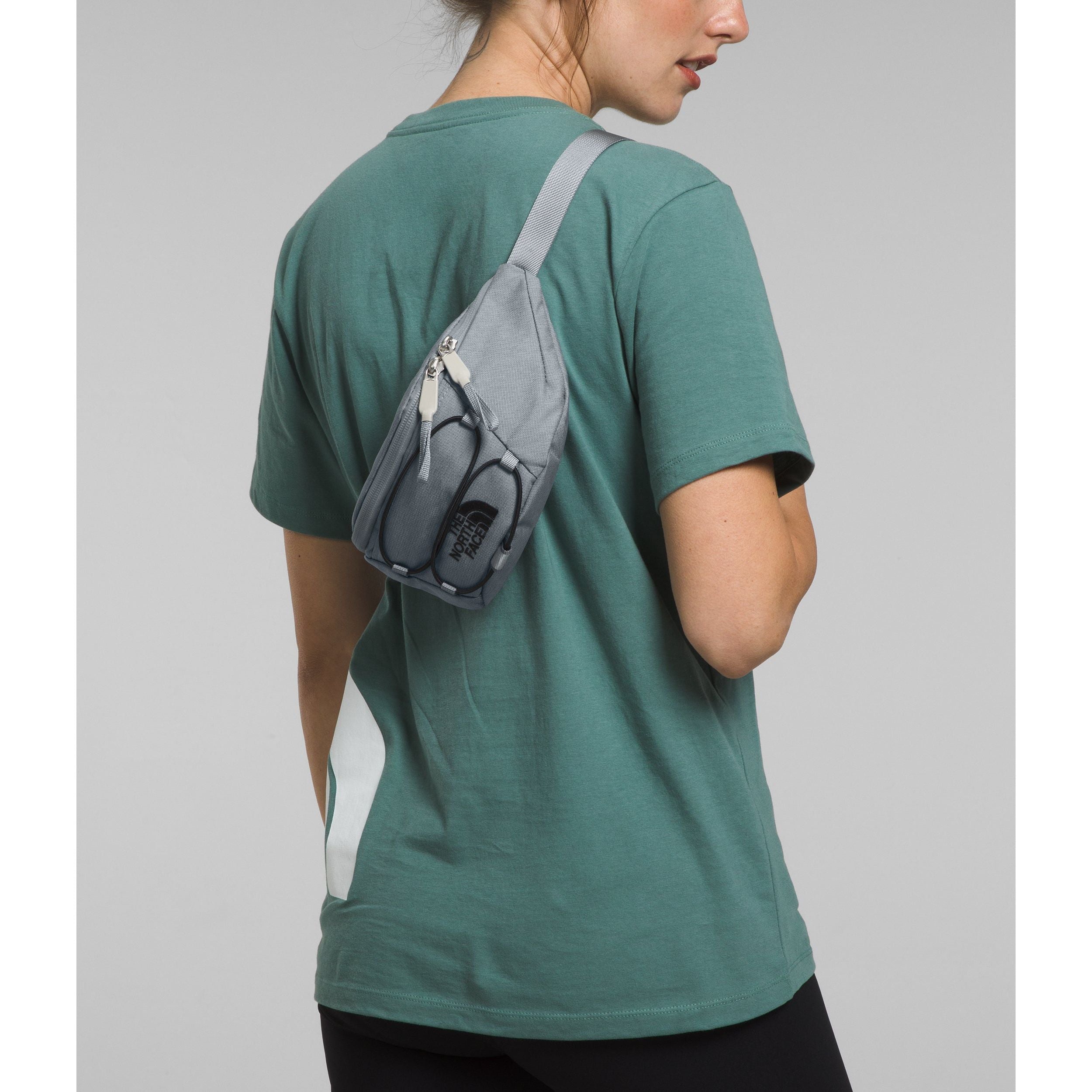 The North Face Jester Lumbar in Mid Grey Dark Heather Black Accessories