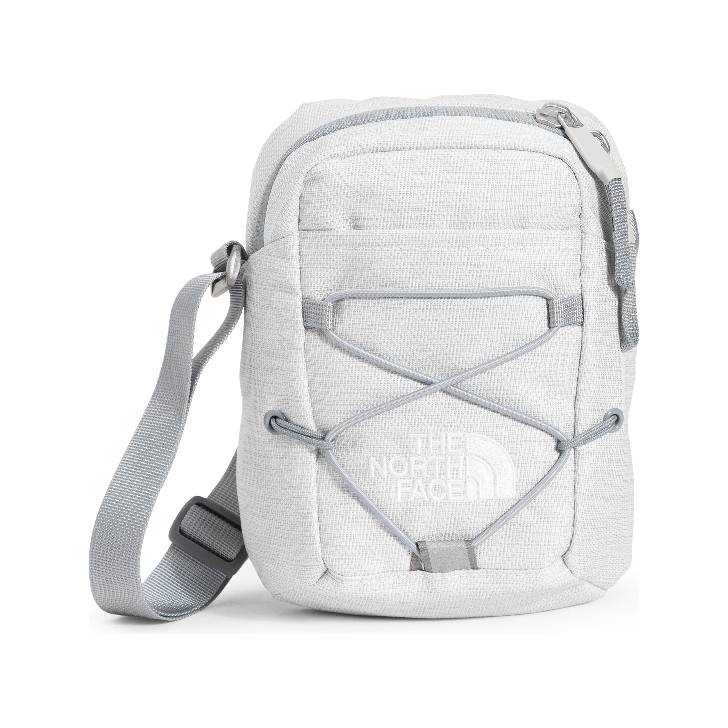 The North Face Jester Crossbody in White Metallic Mélange Mid Grey Accessories