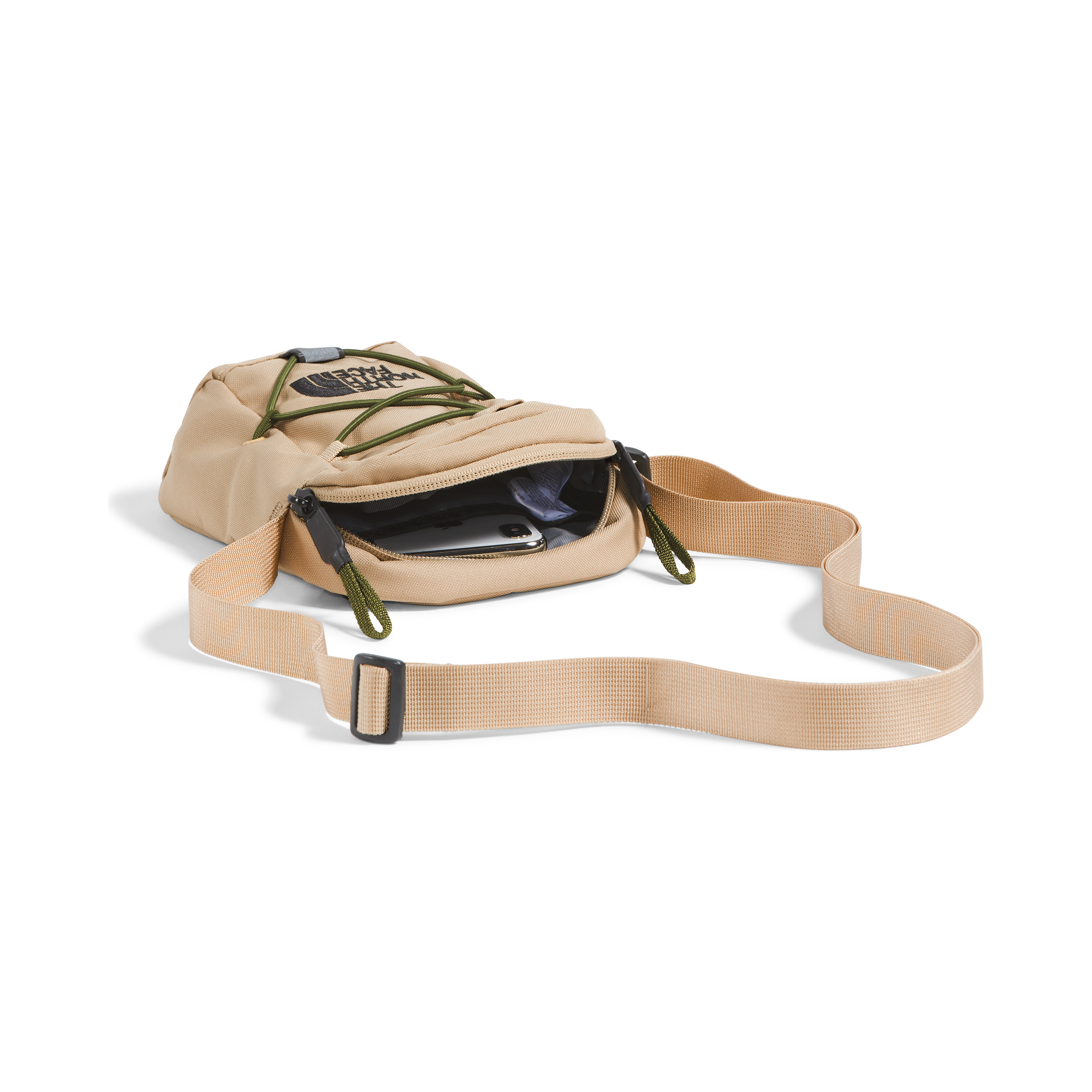 The North Face Jester Lumbar in Khaki Stone Forest Olive Accessories