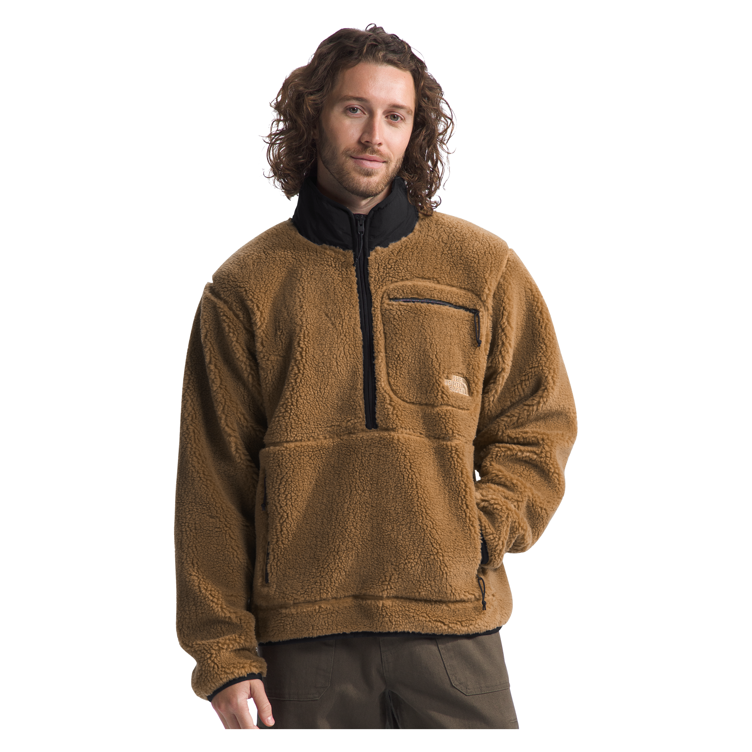 The North Face Men's Extreme Pile Pullover in TNF Black/Utility Brown Men's Apparel