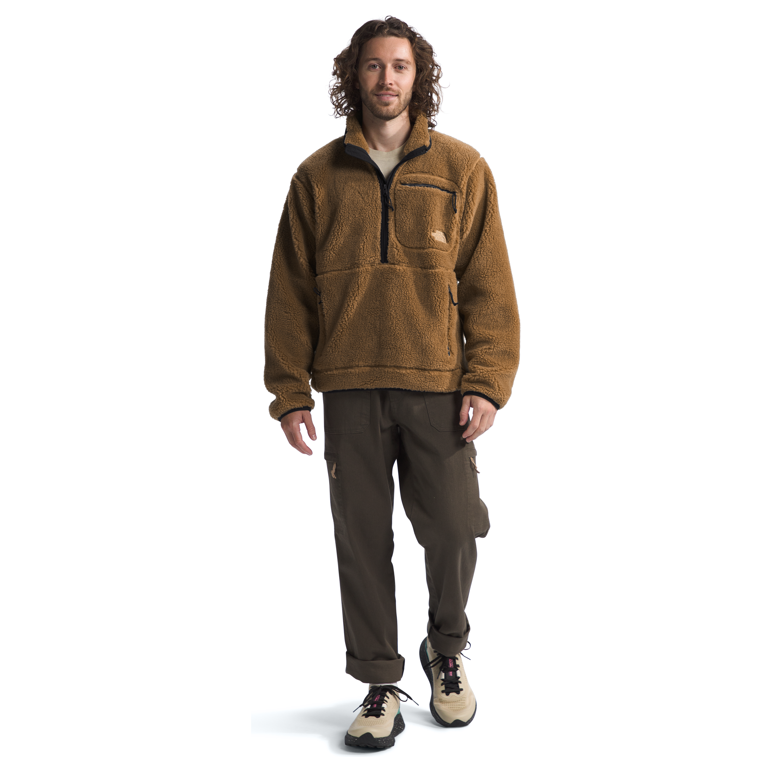 The North Face Men's Extreme Pile Pullover in TNF Black/Utility Brown Men's Apparel