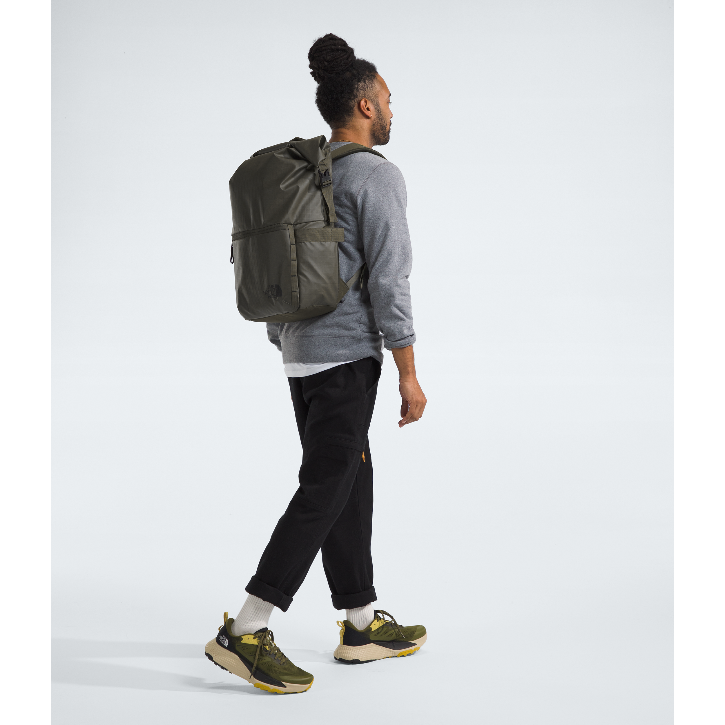 The North Face Base Camp Voyager Roll Top in New Taupe Green Accessories