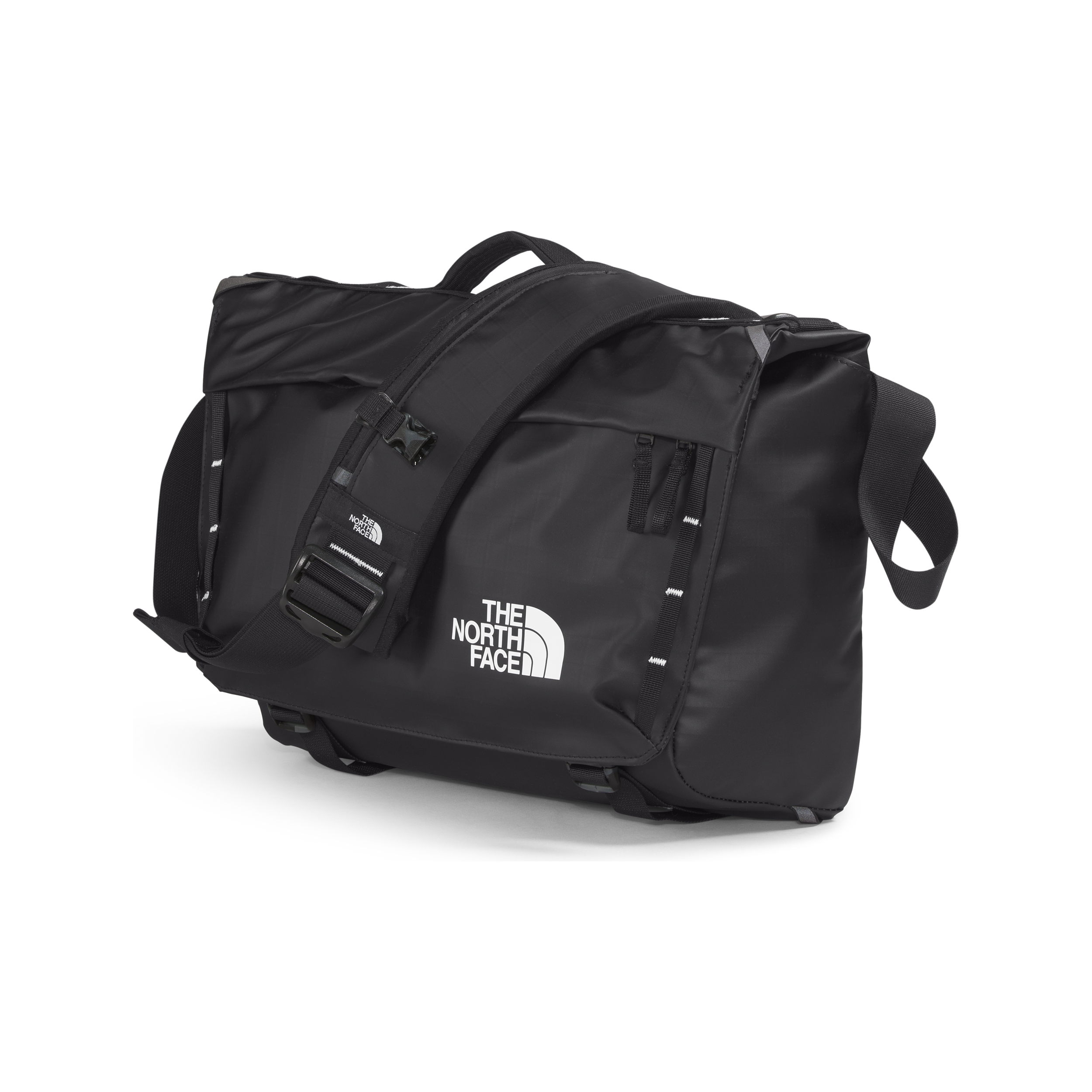 The North Face Base Camp Voyager Messenger Bag in Black White Accessories