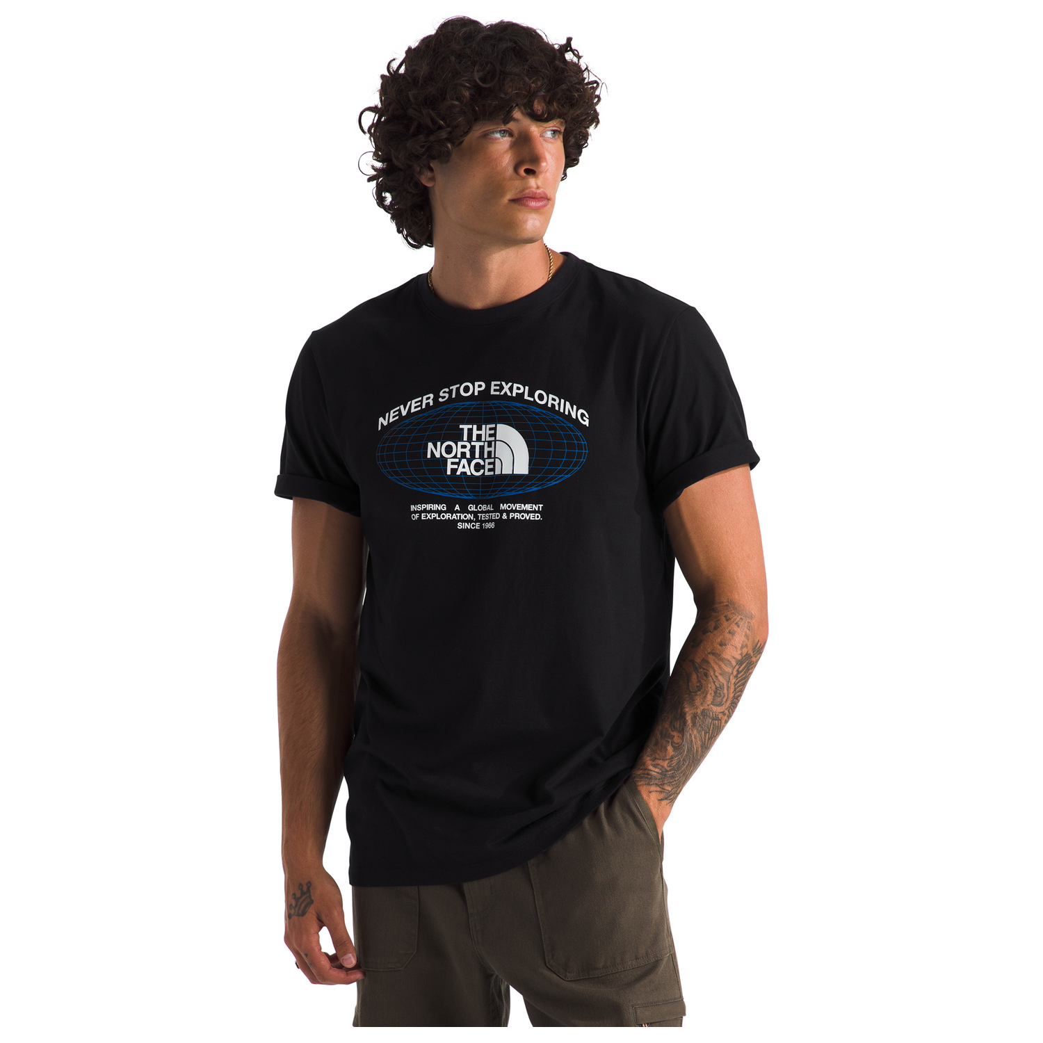 The North Face Men's S/S Immersed Outdoors Grid Tee-Footprint USA