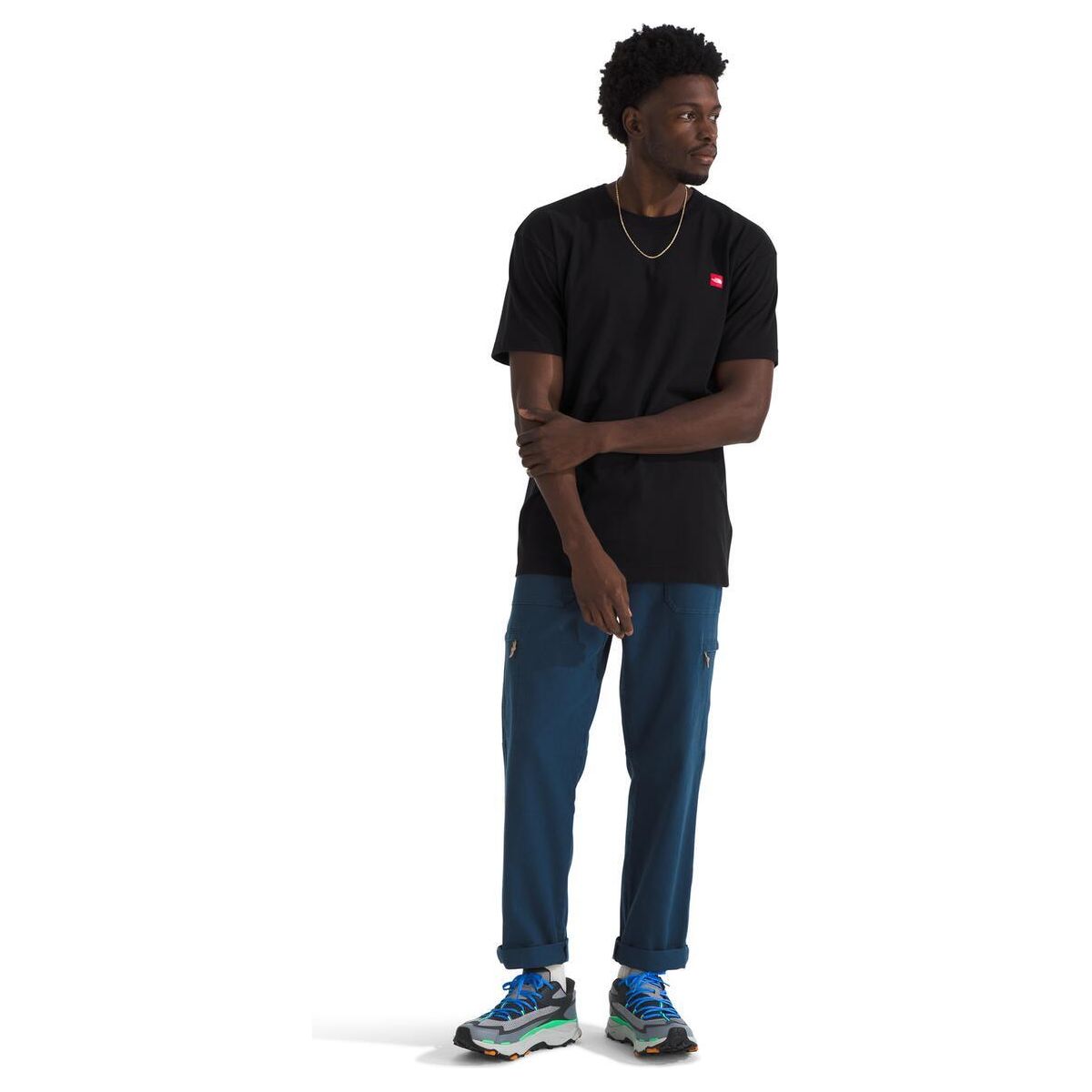 The North Face Men’s Short-Sleeve TNF Red Box Aconcagua Heavyweight Tee-Footprint USA