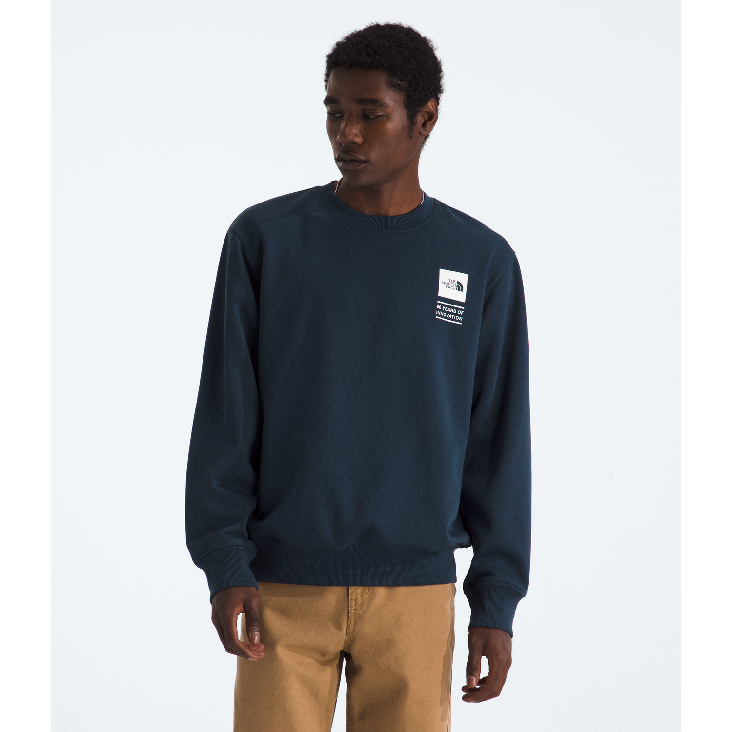 The North Face Celebration Relaxed Crew-Graphic in Summit Navy