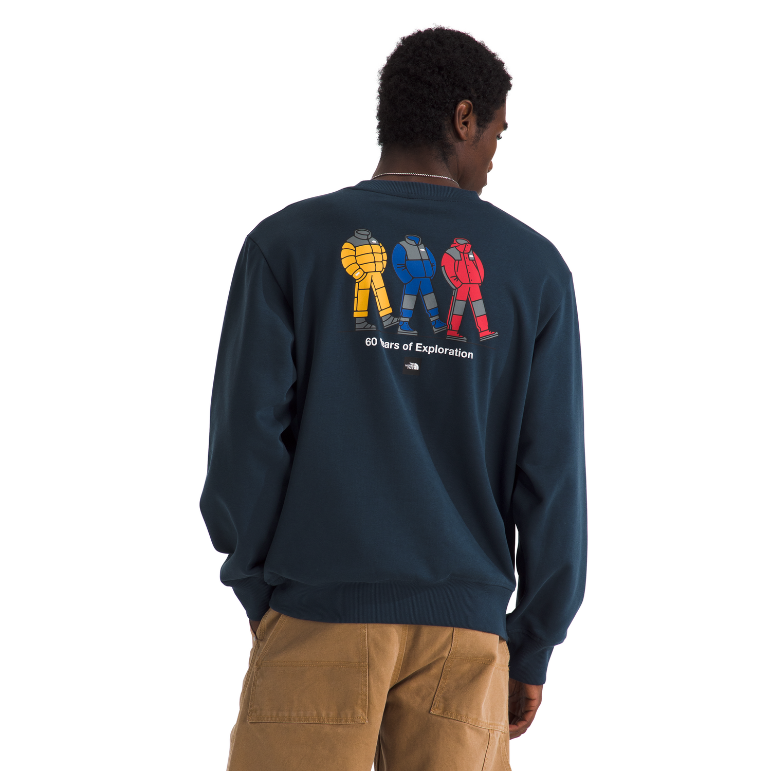 The North Face Celebration Relaxed Crew-Graphic in Summit Navy