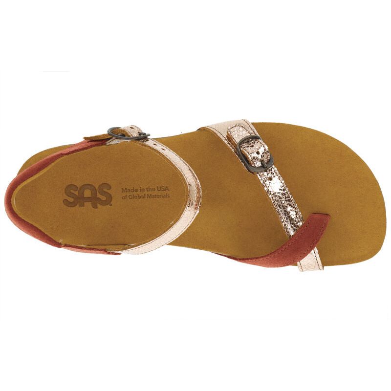 SAS Women's Pampa Toe Loop Sandal in Copper