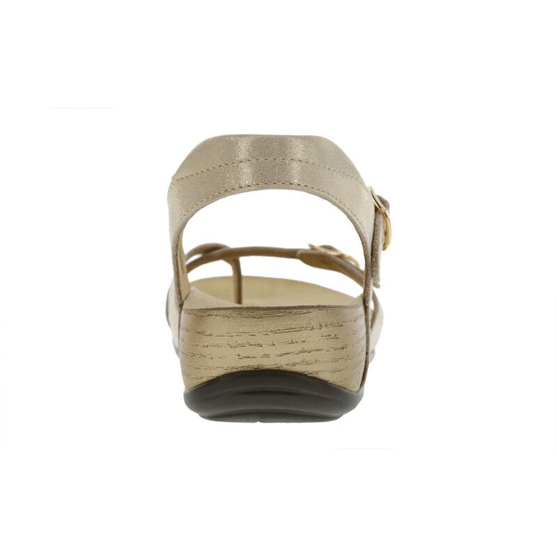 SAS Women's Pampa Toe Loop Sandal in Soft Gold