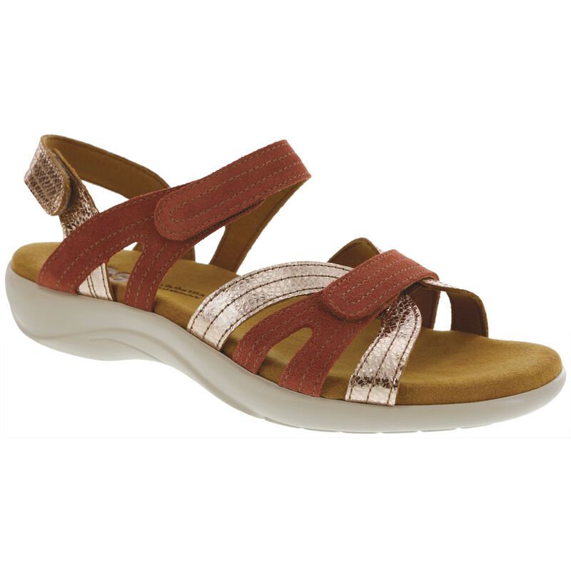 SAS Women's Pier Heel Strap Sandal in Copper