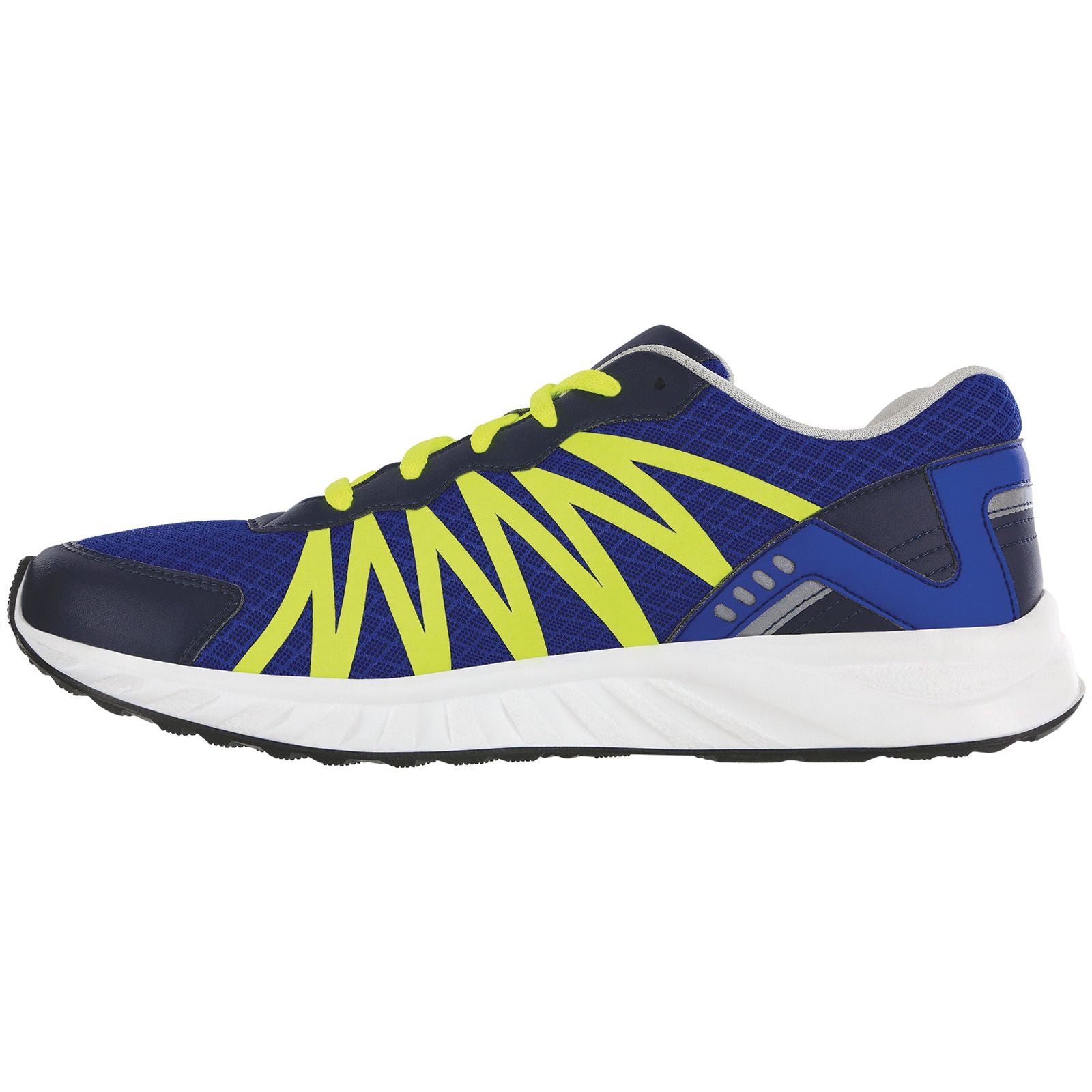SAS Men's Pursuit Lace Up Sneaker in Blue / Neon Yellow