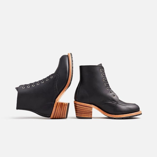 Red Wing Women's Clara Heeled Boot in Black Boundary Leather