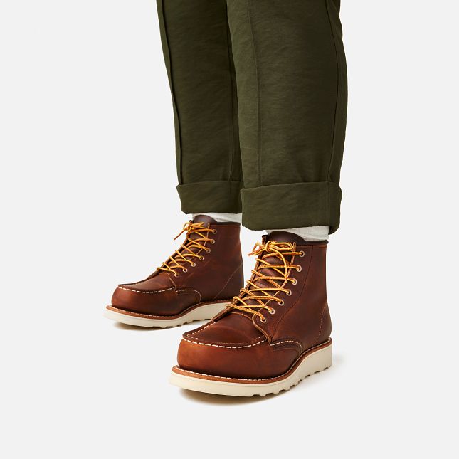 Red Wing Women's 6-Inch Classic Moc Short Boot in Copper Rough & Tough Leather
