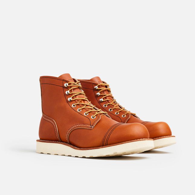 Red Wing Men's Iron Ranger Traction Tred 6-inch Boot in Oro Legacy Leather