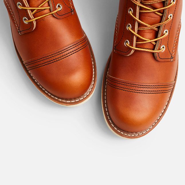 Red Wing Men's Iron Ranger Traction Tred 6-inch Boot in Oro Legacy Leather