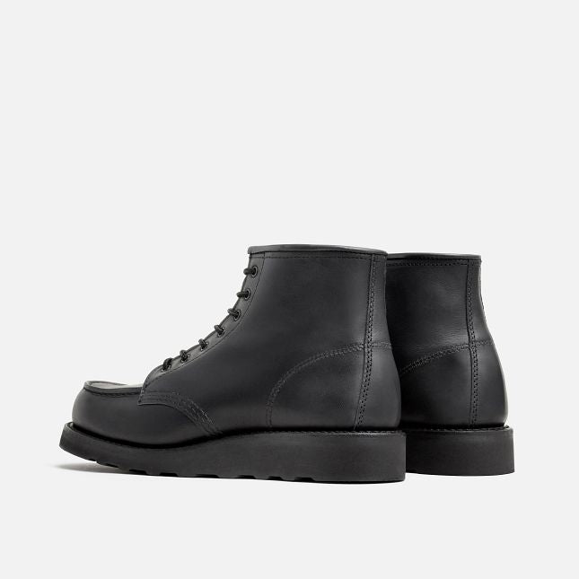 Red Wing Women's 6-inch Classic Moc Short Boot in Black Boundary Leather