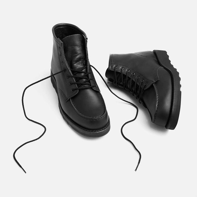 Red Wing Women's 6-inch Classic Moc Short Boot in Black Boundary Leather