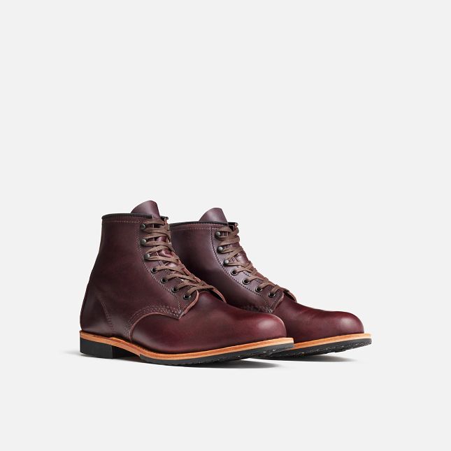 Red Wing Men's Beckman 6-inch boot in Black Cherry Excalibur Leather