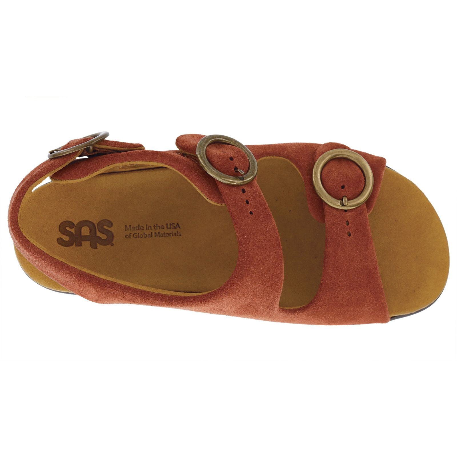 SAS Women's Relaxed Heel Strap Sandal in Rust