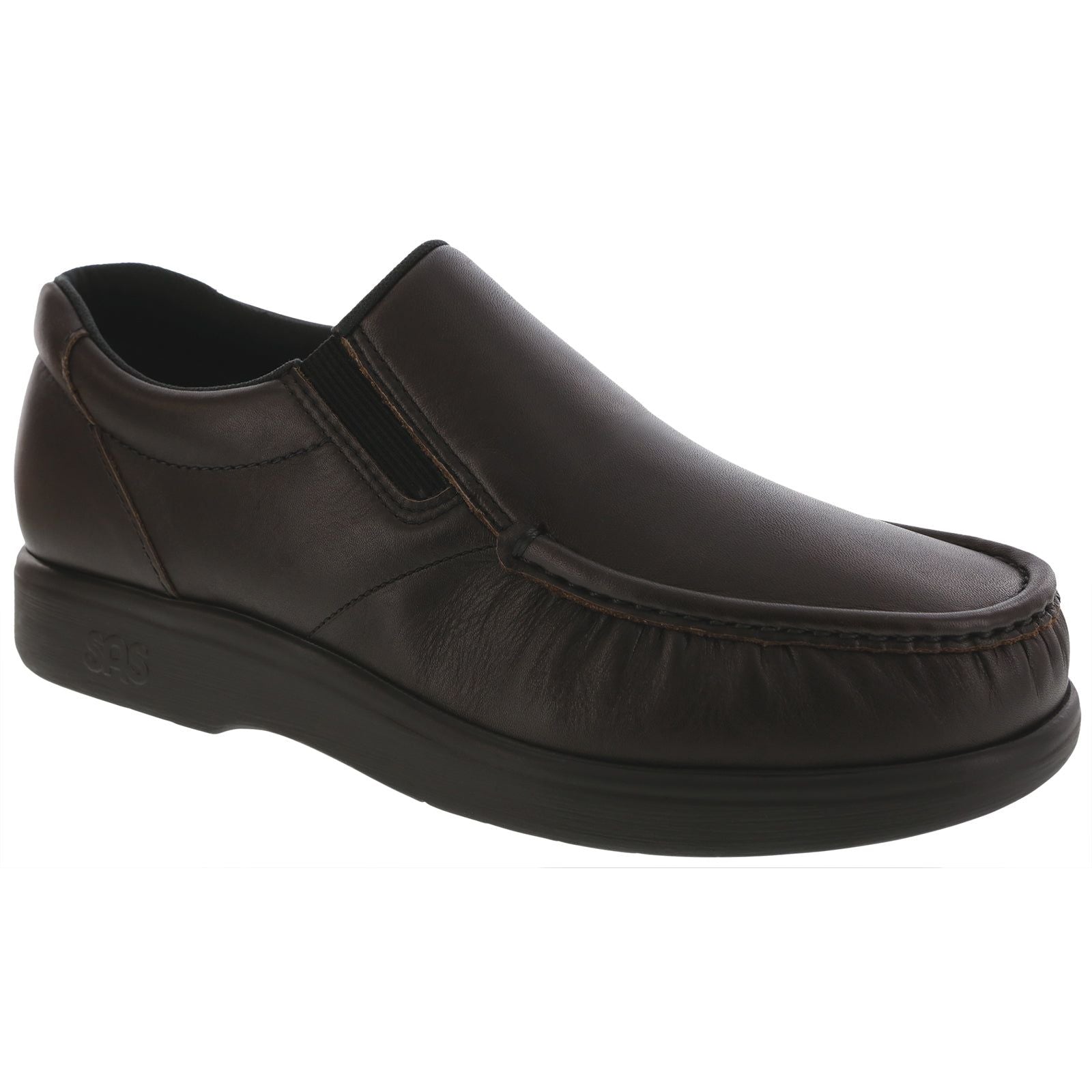 SAS Men's Side Gore Slip On Loafer in Cacao