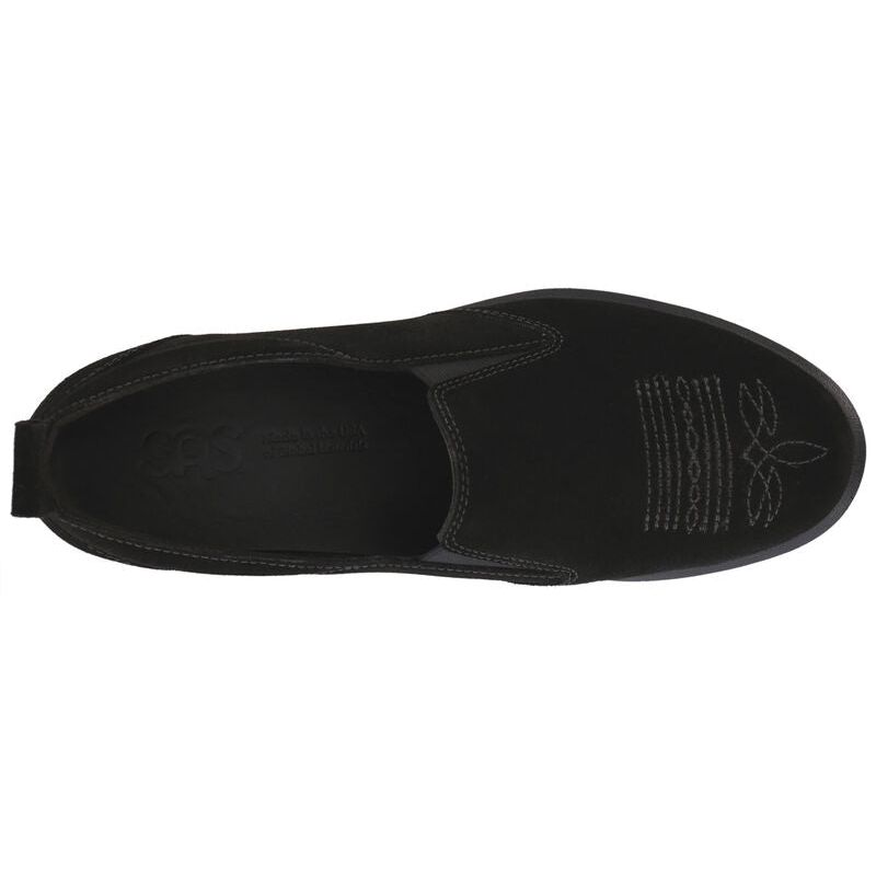 SAS Women's Saddle Oxford Dress Shoe in Black Suede