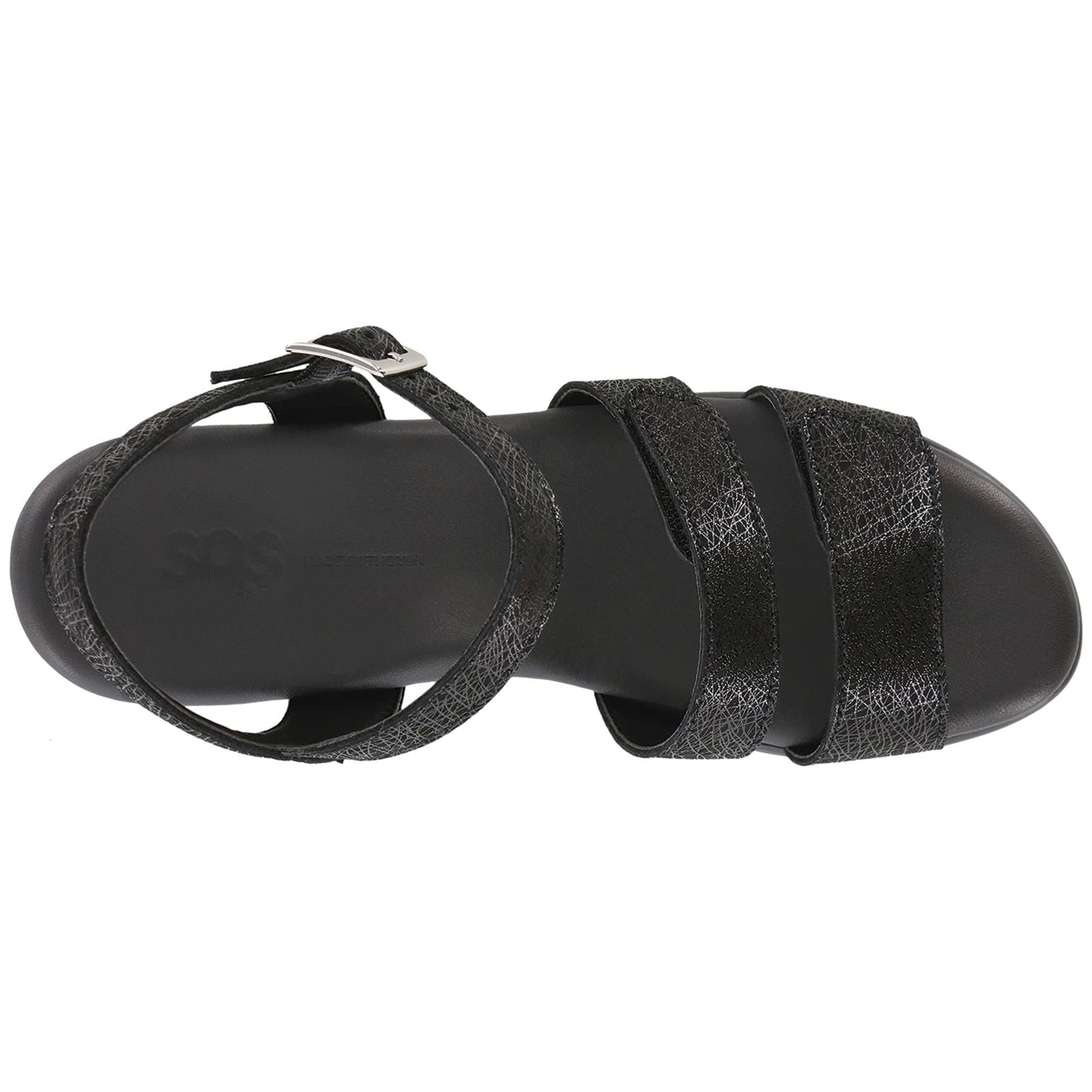 SAS Women's Savanna Heel Strap Sandal in Web Black