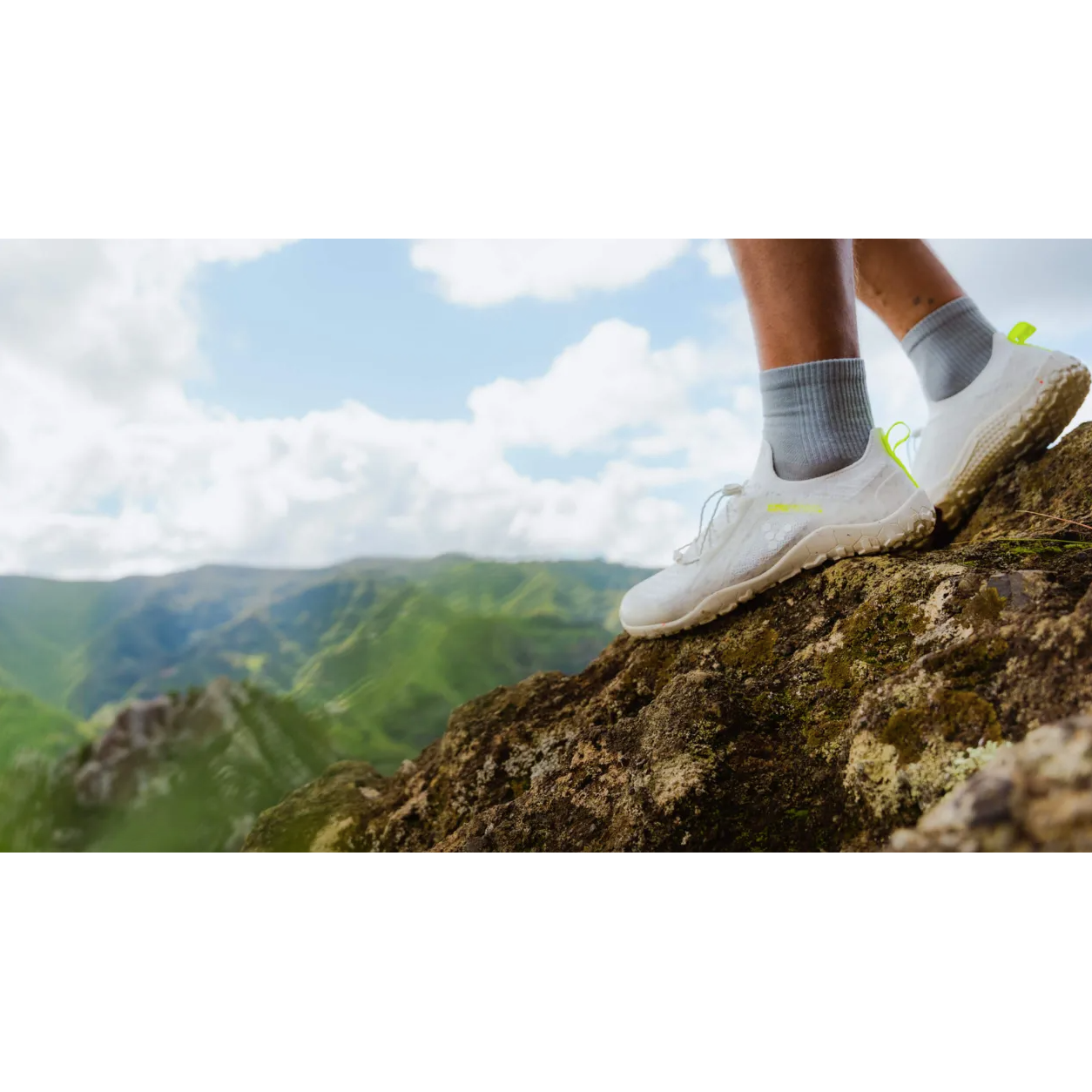 Vivobarefoot Men's Primus Trail Knit FG in Limestone Men's Footwear