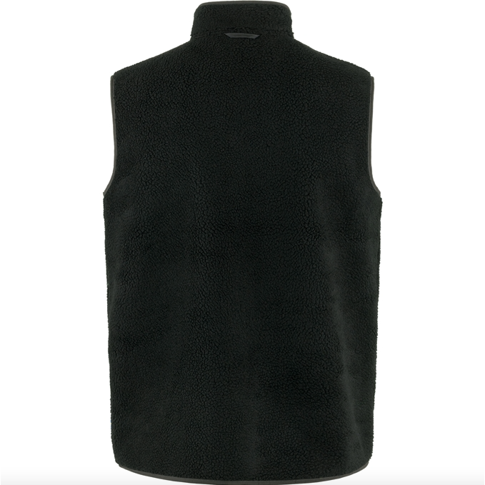Fjallraven Men's Vardag Pile Fleece Vest in Black Dark Grey Men's Apparel