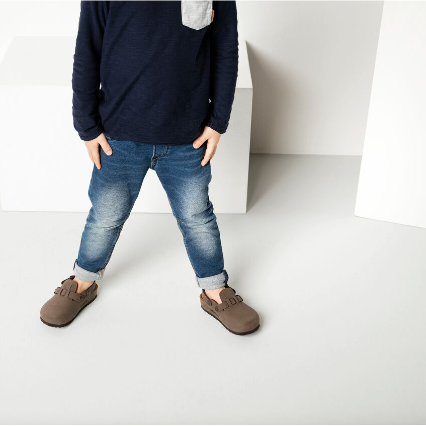 Birkenstock Kay Kids Birkibuc in Mocha Kid's Footwear