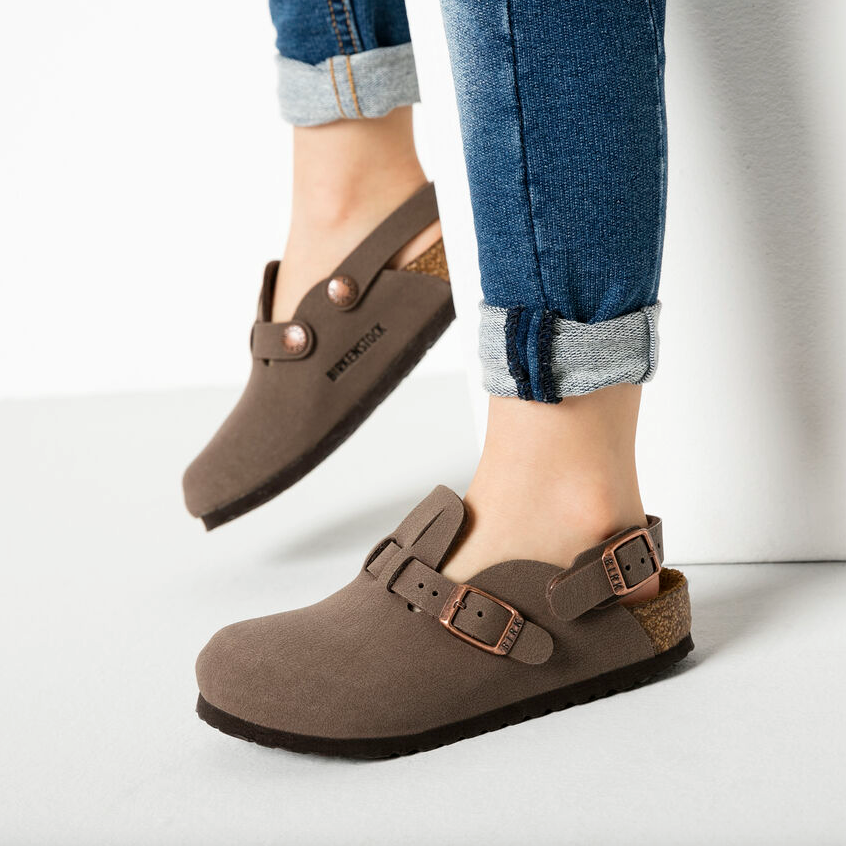 Birkenstock Kay Kids Birkibuc in Mocha Kid's Footwear