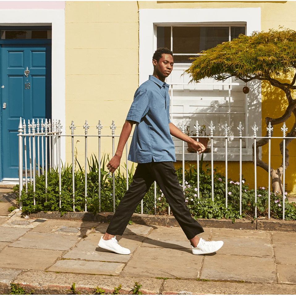 Vivobarefoot Men's Geo Court III Shoes in Bright White Men's Footwear