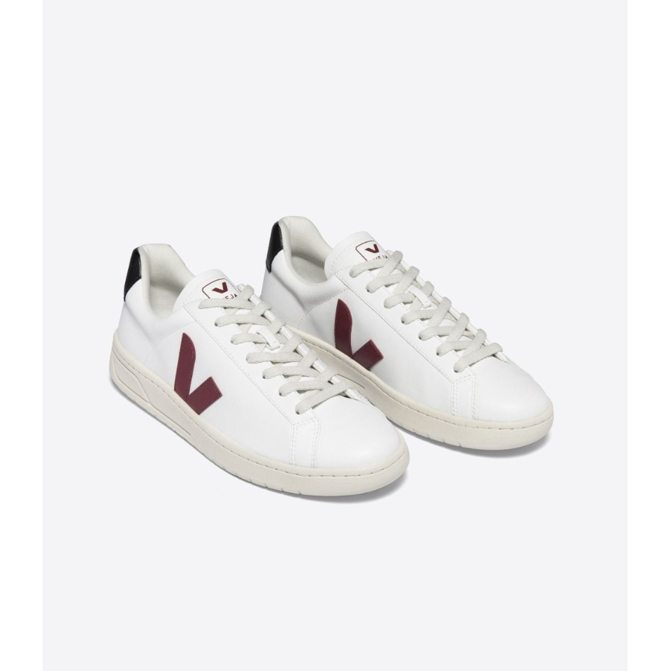 Veja Men's Urca CWL Shoe in White Marsala Black Shoes
