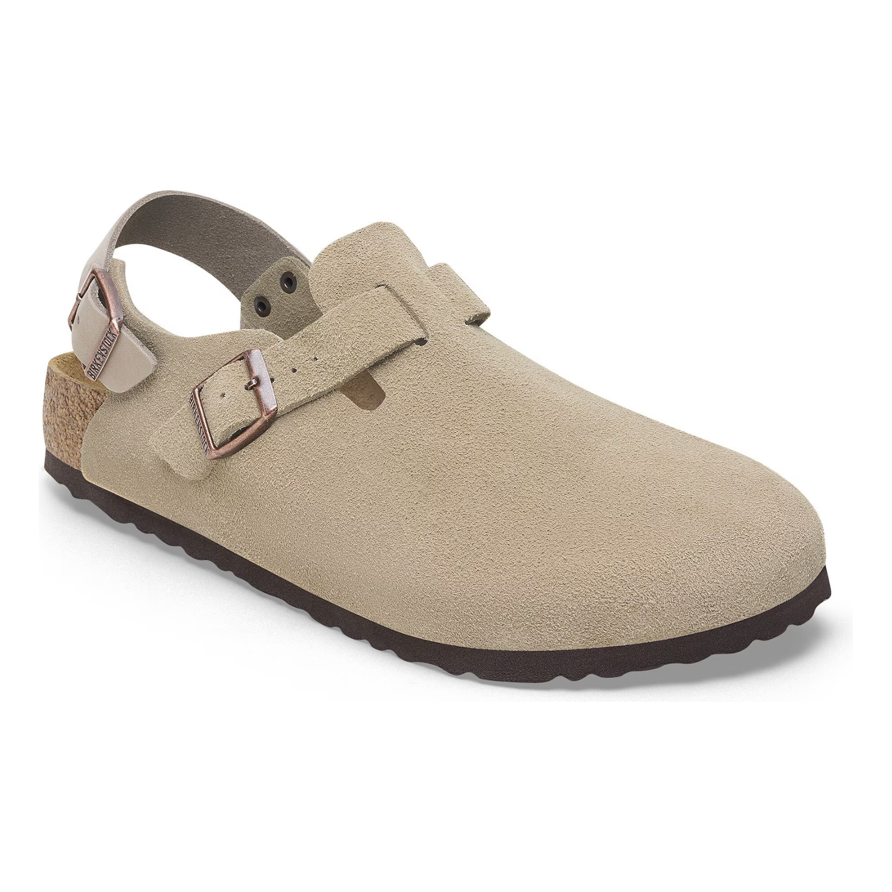 Birkenstock Women's Tokio Suede Leather in Taupe