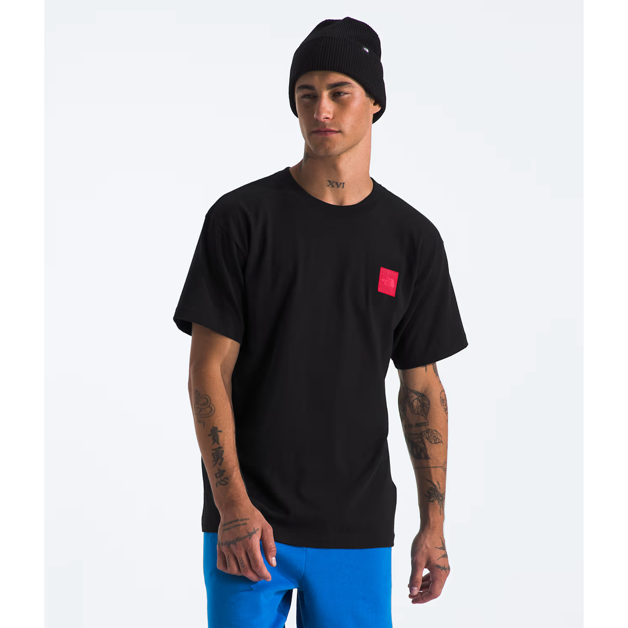 The North Face Men’s Short-Sleeve 40th Anniversary Mountain Jacket Heavyweight Tee-Footprint USA