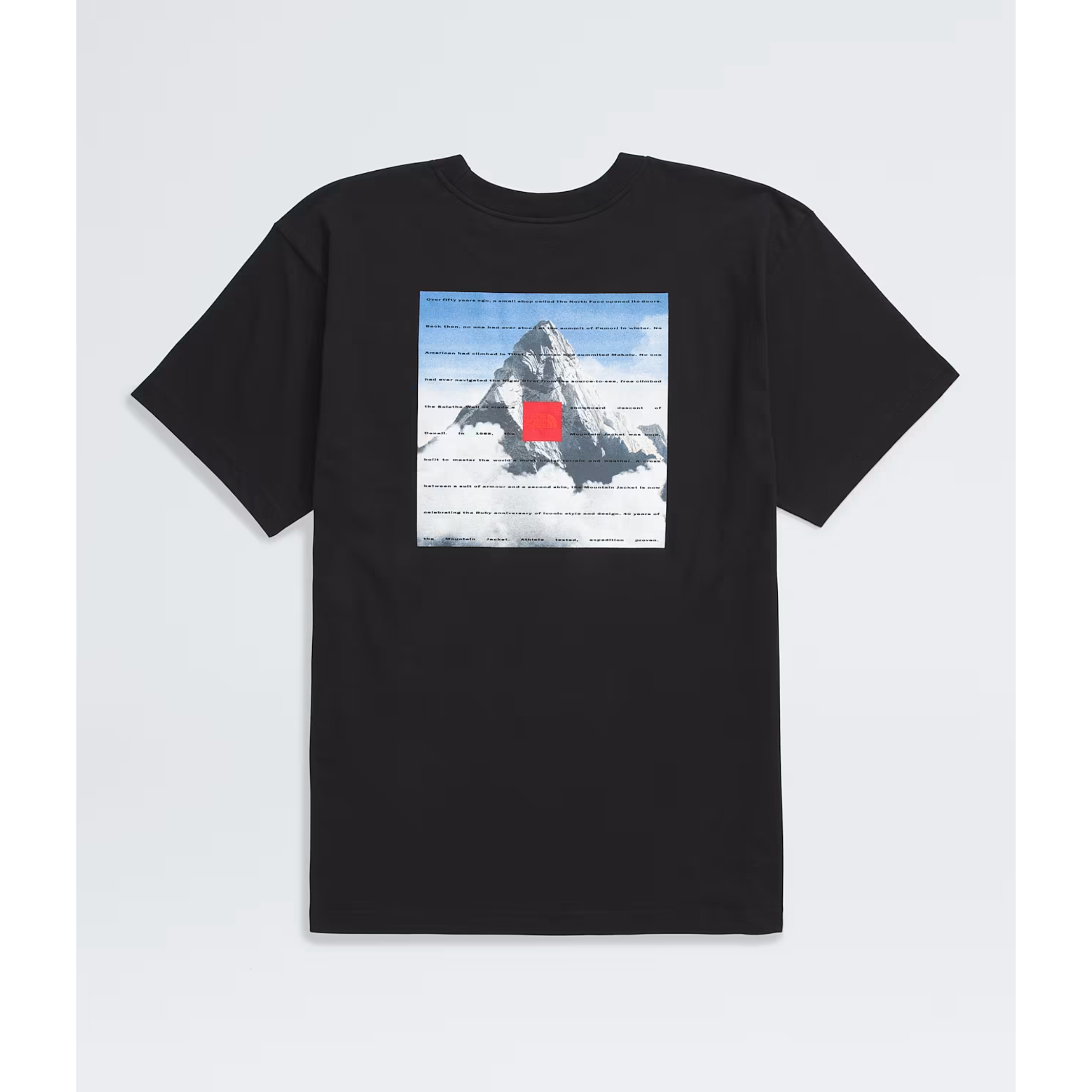 The North Face Men’s Short-Sleeve 40th Anniversary Mountain Jacket Heavyweight Tee-Footprint USA