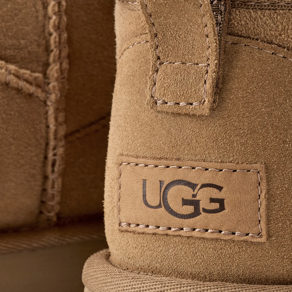 UGG Women's Classic Ultra Mini in Chestnut-Footprint USA