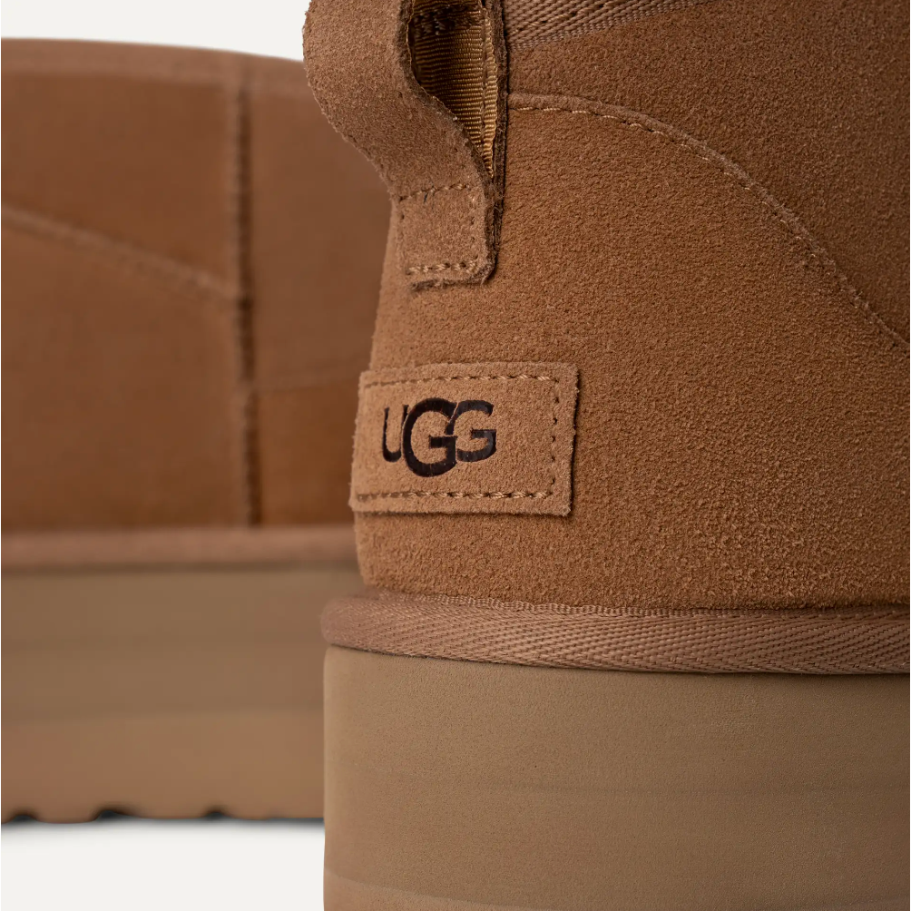 UGG Women's Classic Ultra Mini Platform in Chestnut-Footprint USA
