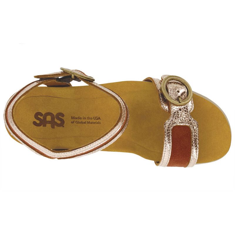 SAS Women's Seight Wedge Sandal in Copper